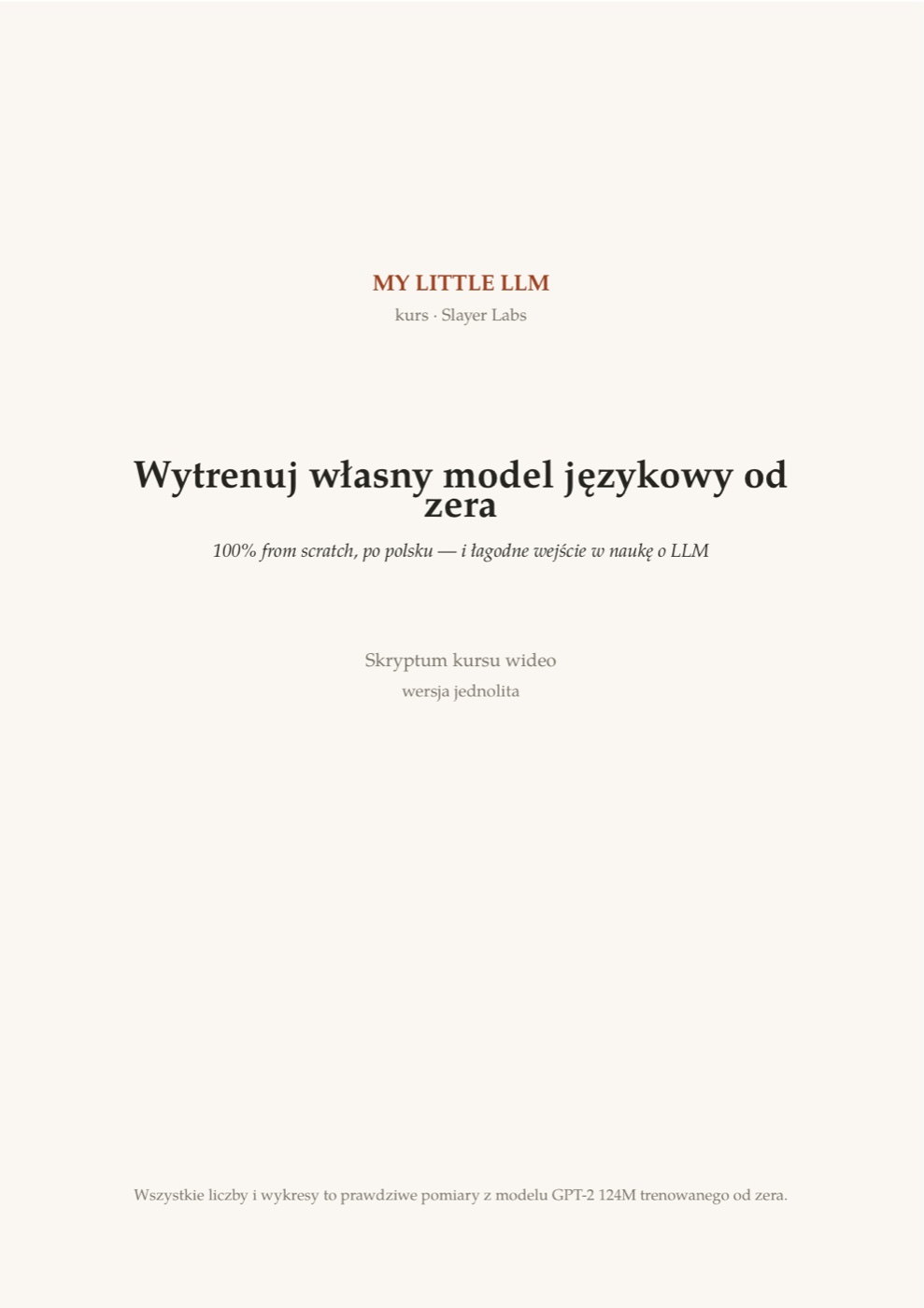 My Little LLM — kurs